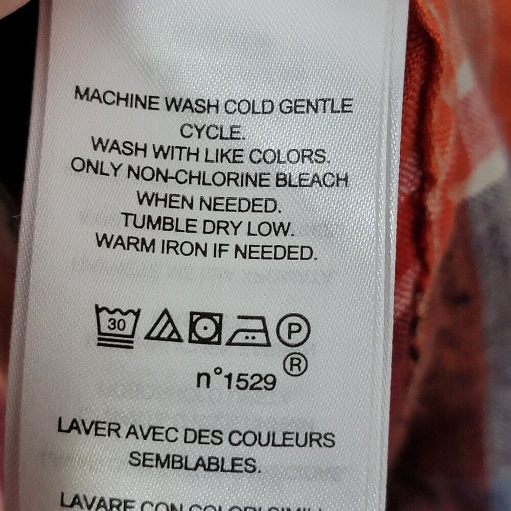 Ralph Lauren LRL Womens Black Label Plaid Linen Long Sleeve Button Up Shirt 2X - Picture 10 of 10